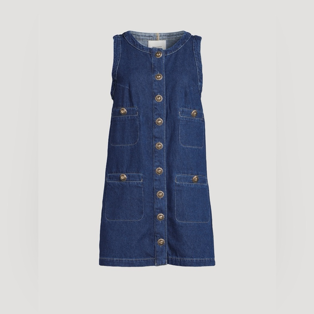 Reformation Women's Blue Tropez Denim Mini Dress 12 - Picture 6 of 11